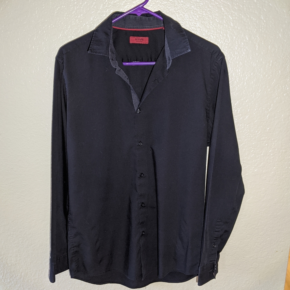 Alfani Black Long Sleeve Dress Shirt